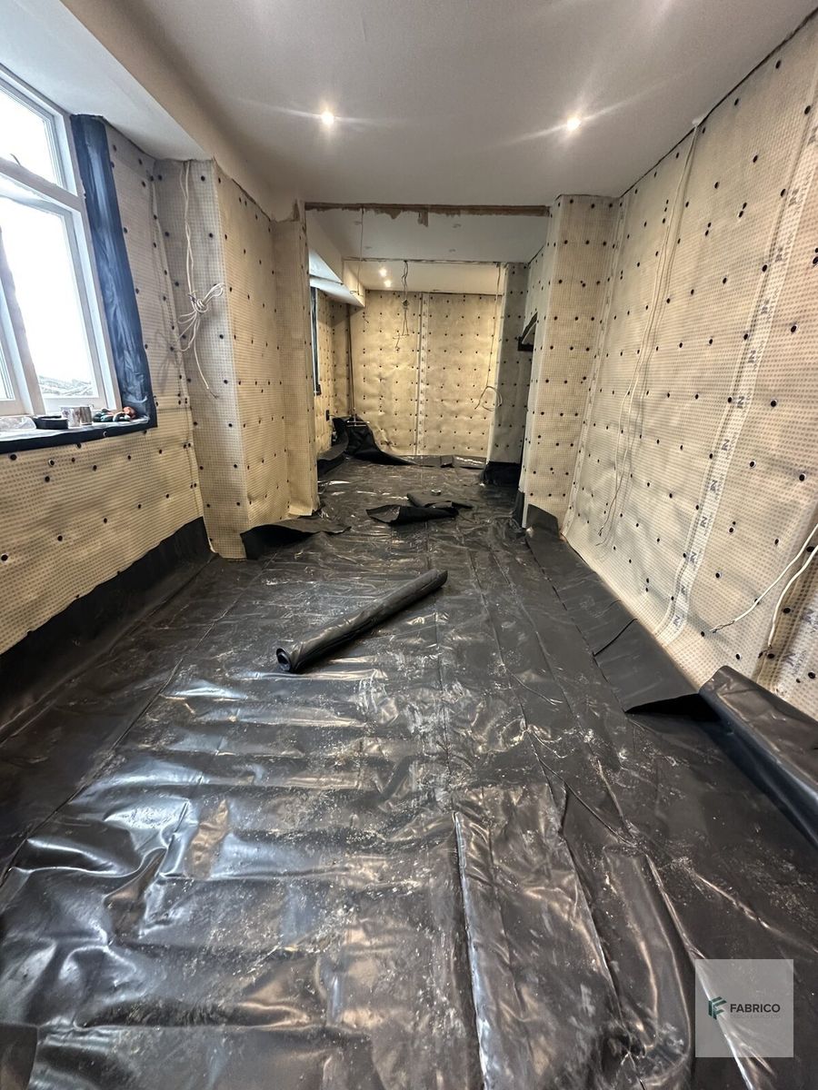 Basement conversion — membrane and drainage channels