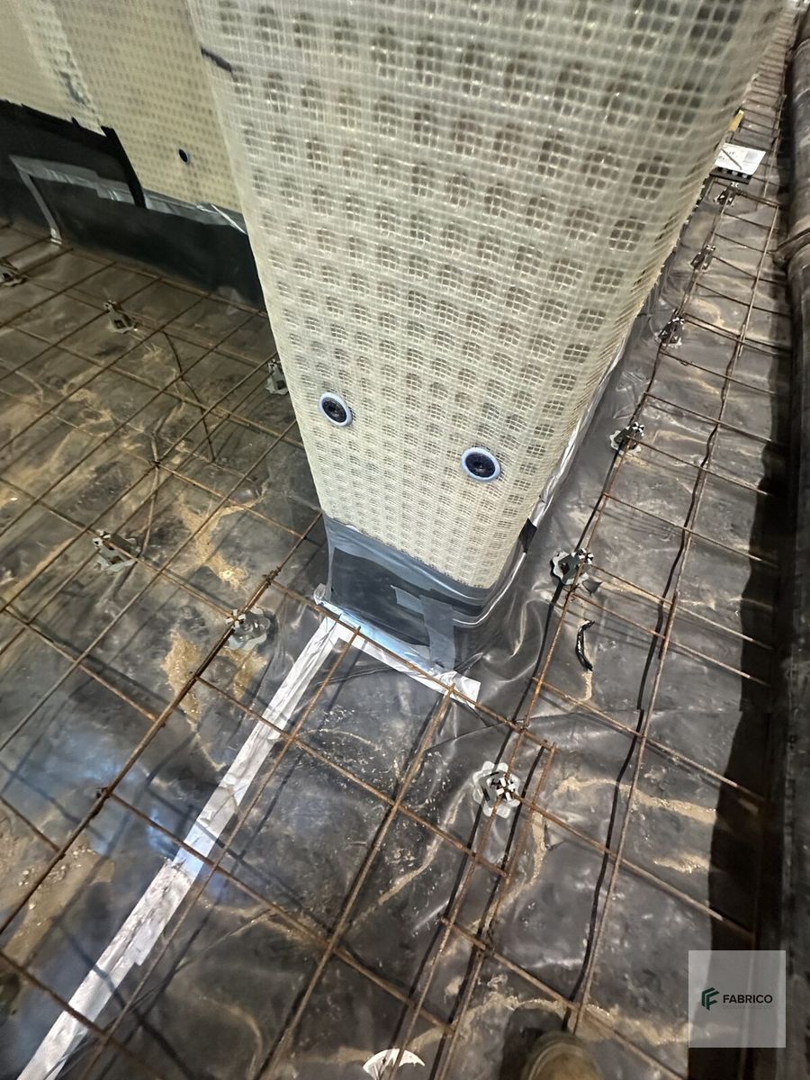 Concrete floor pour in basement conversion